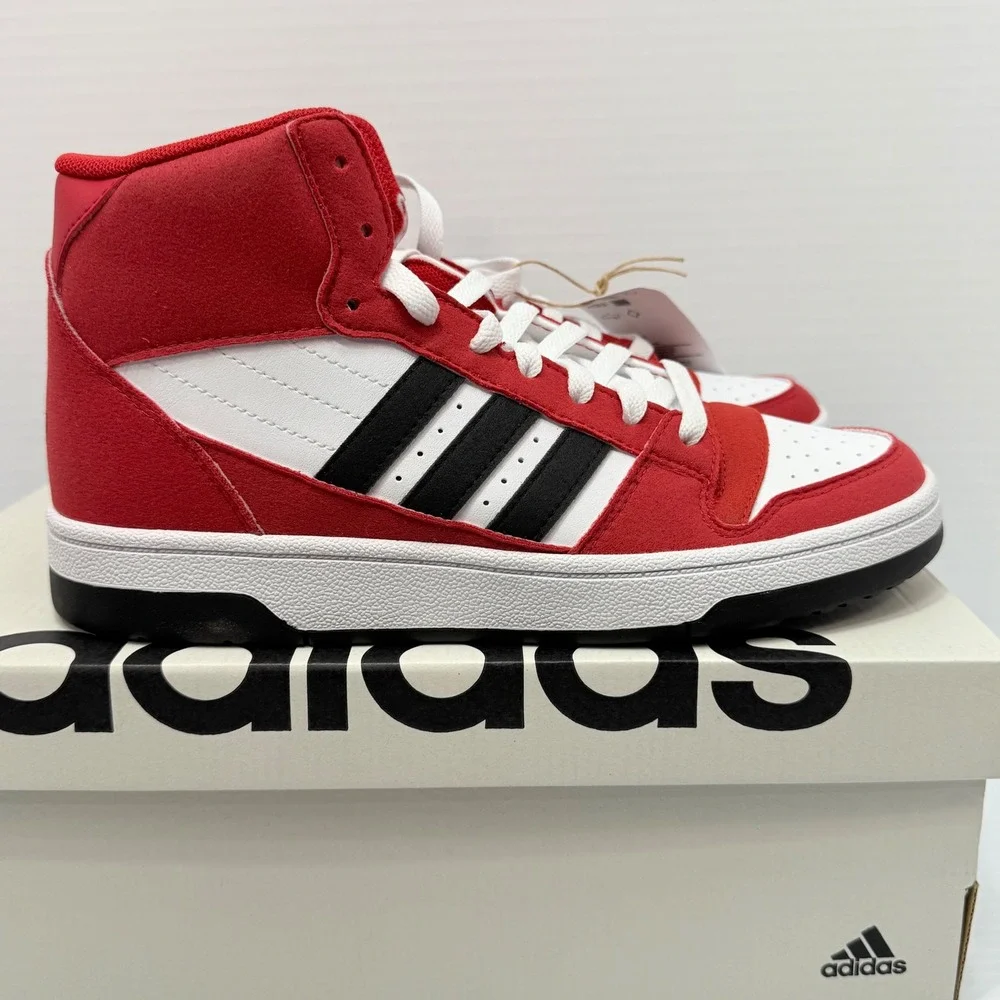 Adidas Break Start Mid Basketball Shoes Red Black White Men's Size 7 / Women's 8